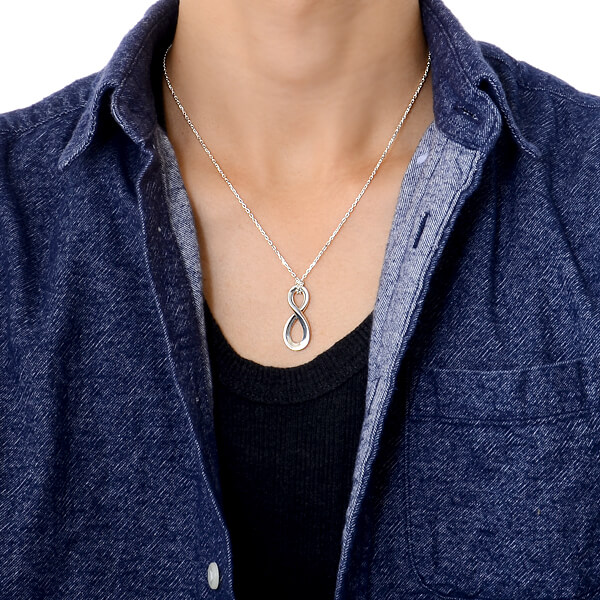 シルバーペアネックレス