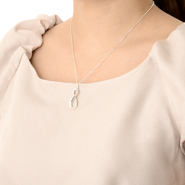 シルバーペアネックレス