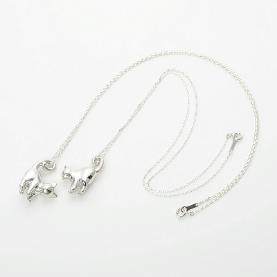 シルバーペアネックレス