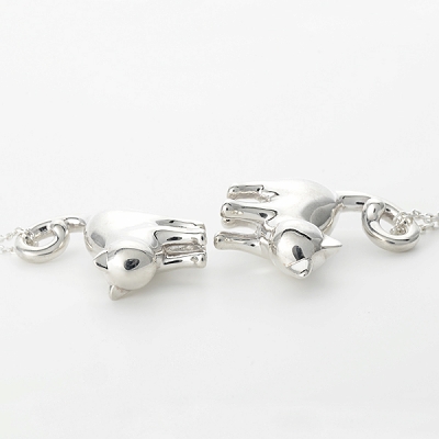 シルバーペアネックレス