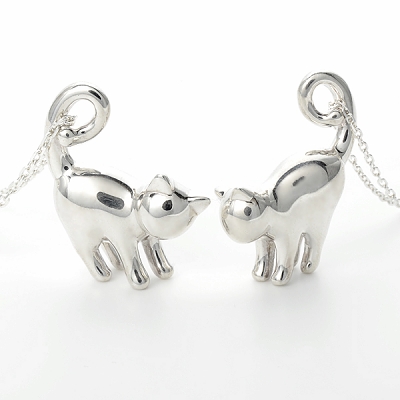 シルバーペアネックレス