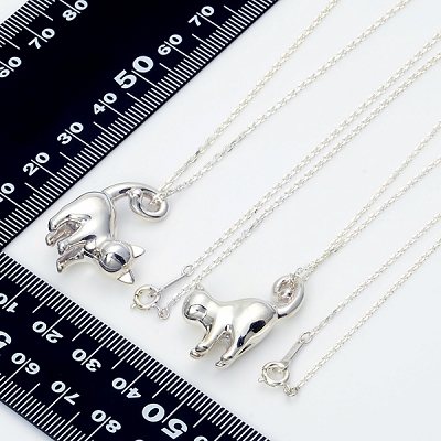 シルバーペアネックレス