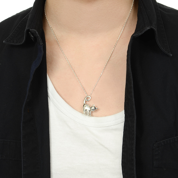 シルバーペアネックレス