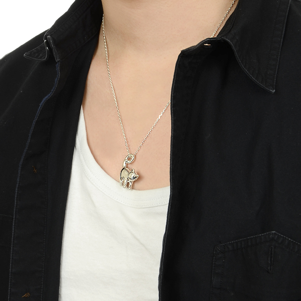 シルバーペアネックレス