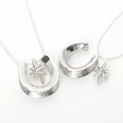 シルバーペアネックレス