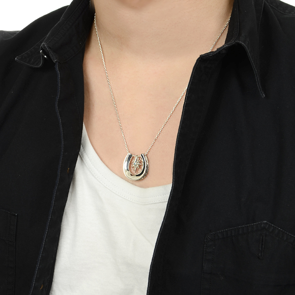 シルバーペアネックレス