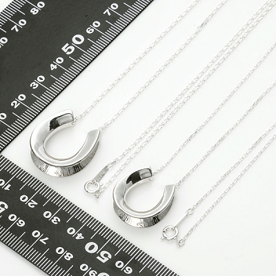 シルバーペアネックレス