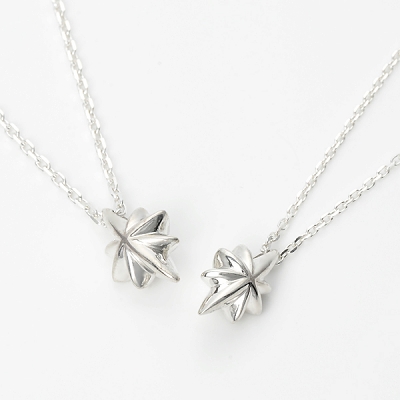 シルバーペアネックレス