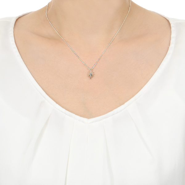 シルバーペアネックレス