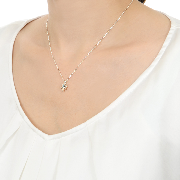 シルバーペアネックレス