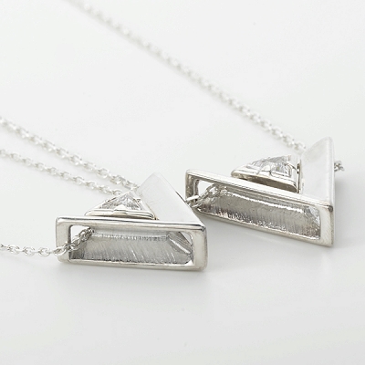 シルバーペアネックレス