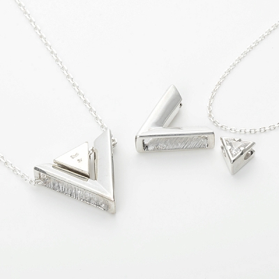 シルバーペアネックレス