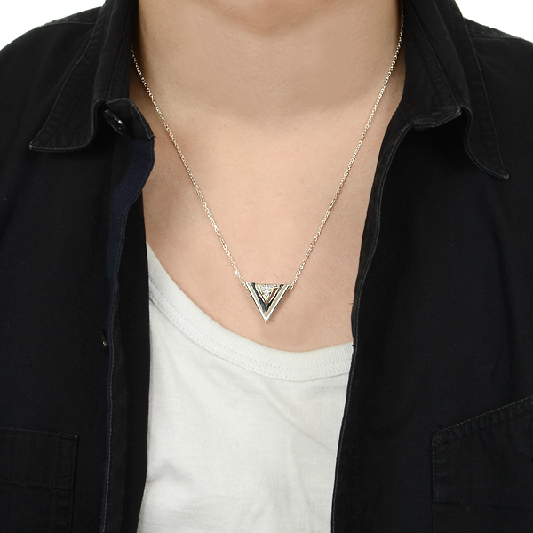 シルバーペアネックレス