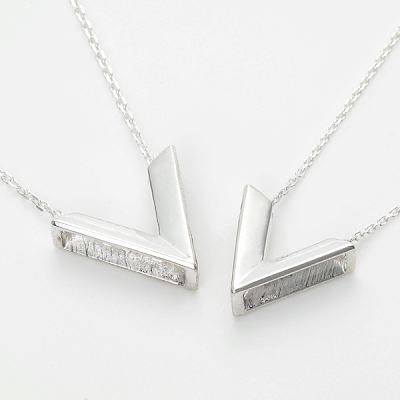 シルバーペアネックレス