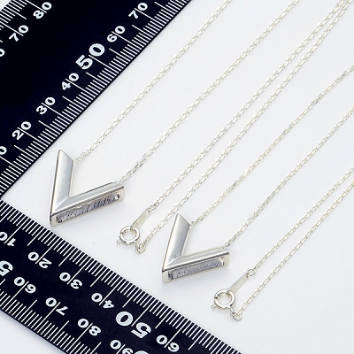 シルバーペアネックレス