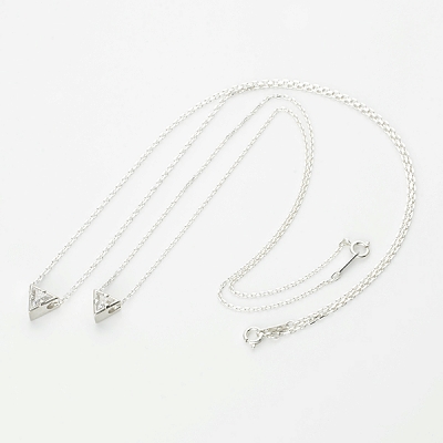 シルバーペアネックレス