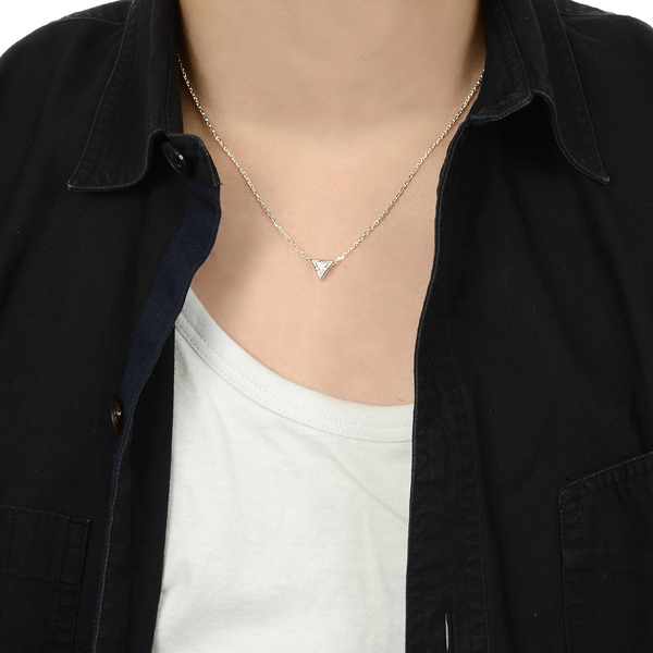 シルバーペアネックレス