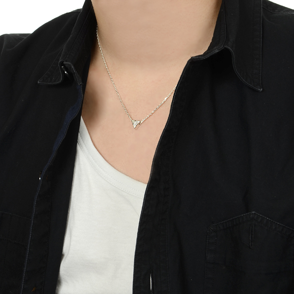 シルバーペアネックレス