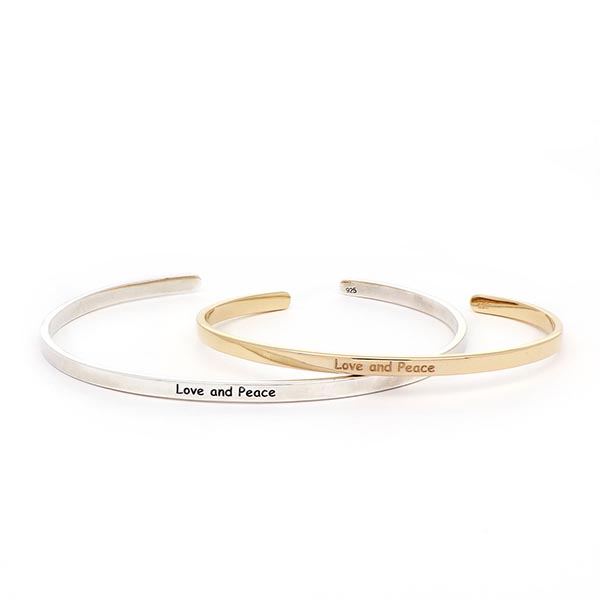 シルバーペアバングル