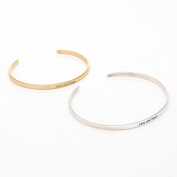 シルバーペアバングル