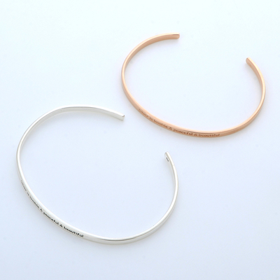 シルバーペアバングル