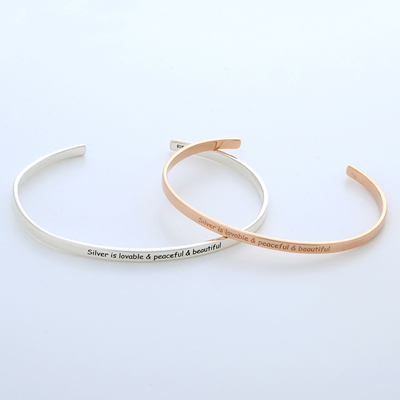 シルバーペアバングル