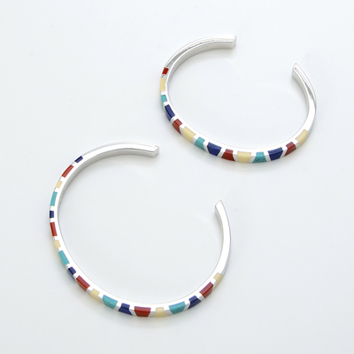 シルバーペアバングル