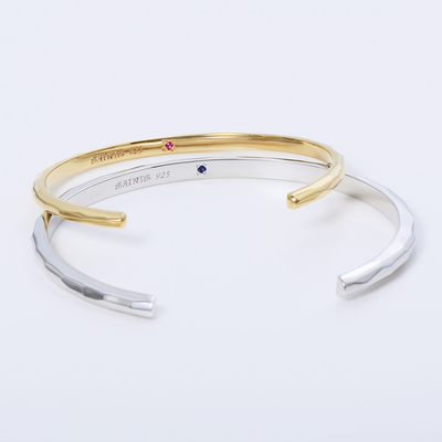 シルバーペアバングル