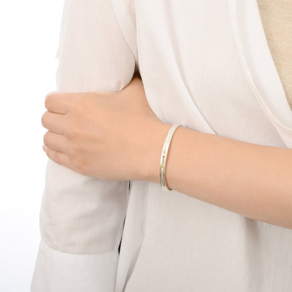 シルバーペアバングル