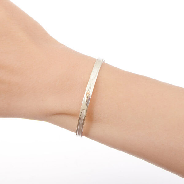 シルバーペアバングル