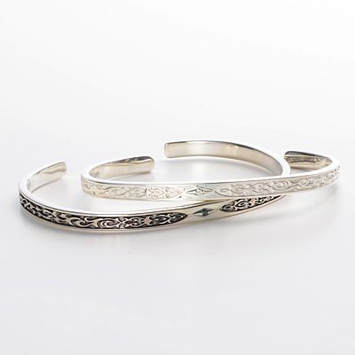 シルバーペアバングル