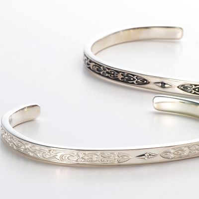 シルバーペアバングル