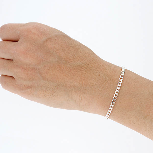 チェーンブレスレット(2面カットオーバル)