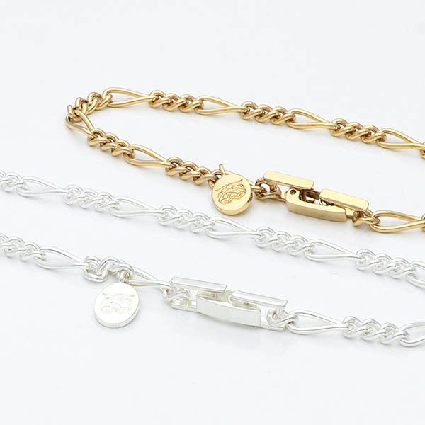 チェーンペアブレスレット(フィガロ)