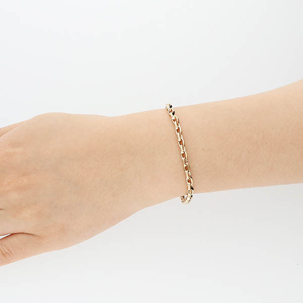 チェーンブレスレット(4面カットキヘイ)