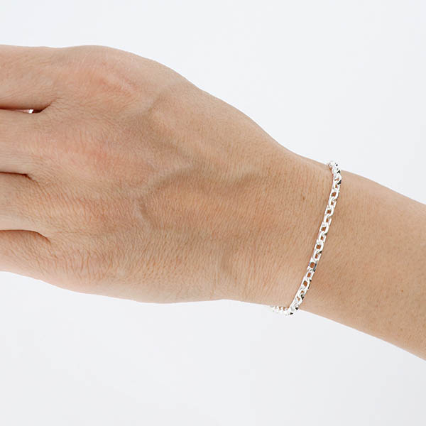 チェーンブレスレット(4面カットキヘイ)