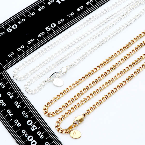 チェーンペアネックレス(4面カットキヘイ)