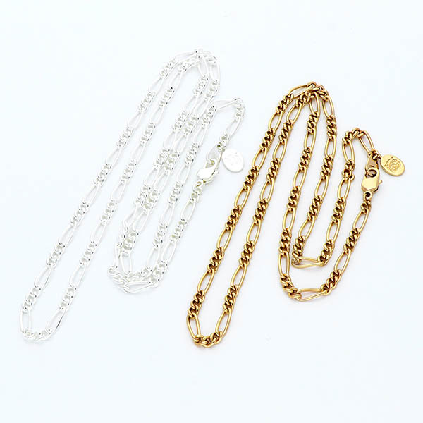 チェーンペアネックレス(フィガロ)