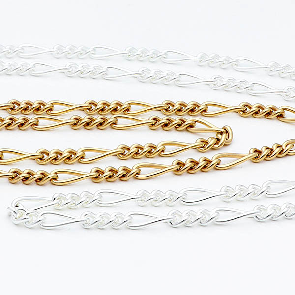 チェーンペアネックレス(フィガロ)