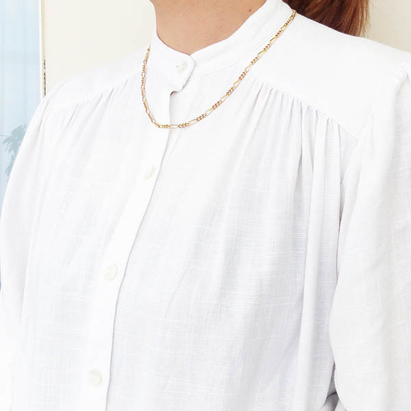 チェーンペアネックレス(フィガロ)