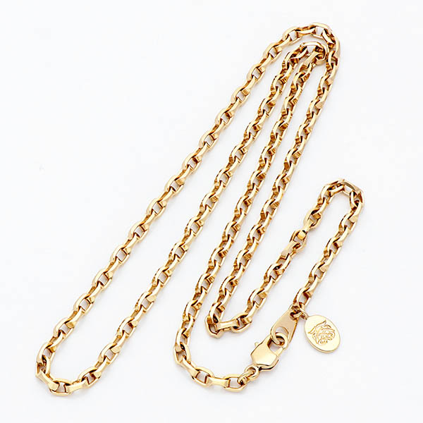 チェーンネックレス(2面カットオーバルフラット)