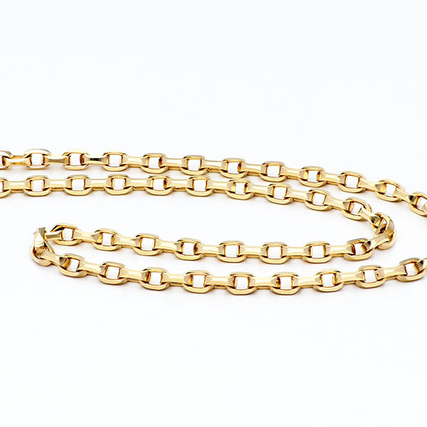 チェーンネックレス(2面カットオーバルフラット)