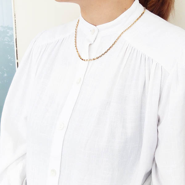 チェーンネックレス(2面カットオーバルフラット)