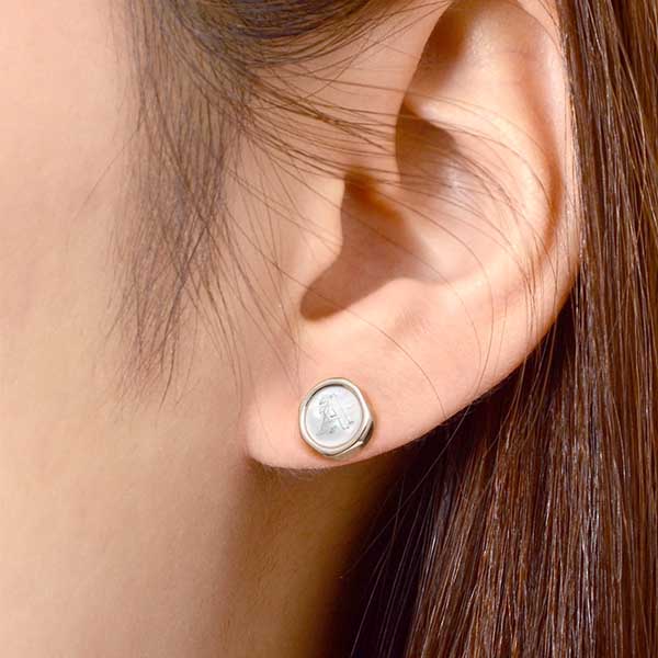 シルバーペアピアス