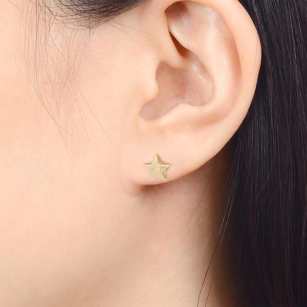 イエローゴールドピアス