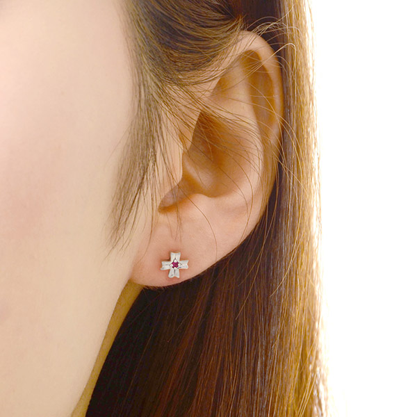 シルバーペアピアス