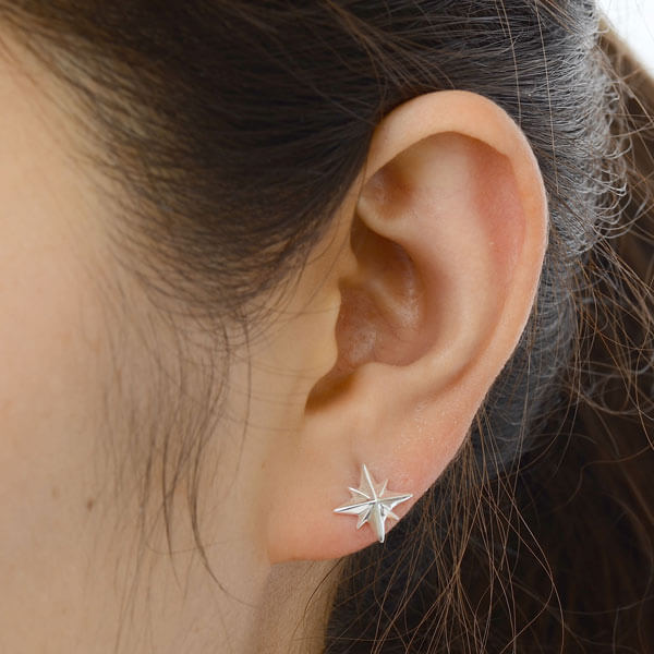 シルバーペアピアス