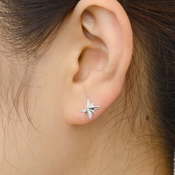 シルバーペアピアス