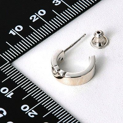 シルバーフープピアス(片耳用)