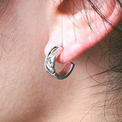 シルバーフープピアス(片耳用)